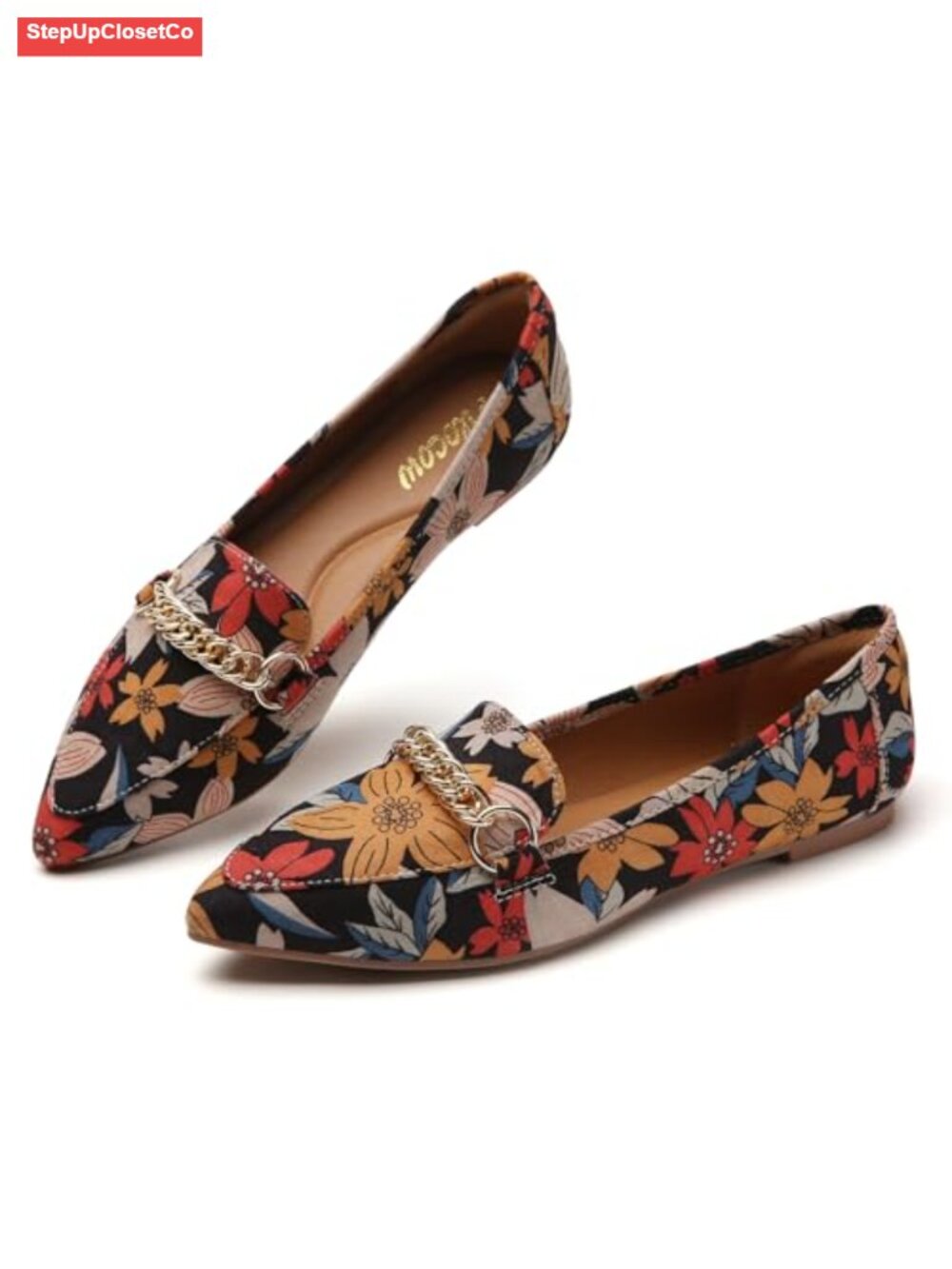 Pointed Toe Flats Loafers for Women Dress Shoes Work Office